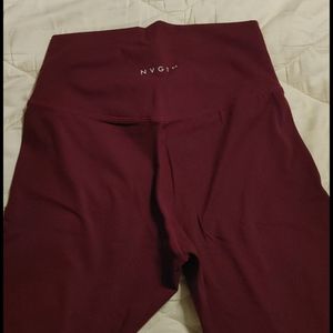 NVGTN Burgundy seemed leggings